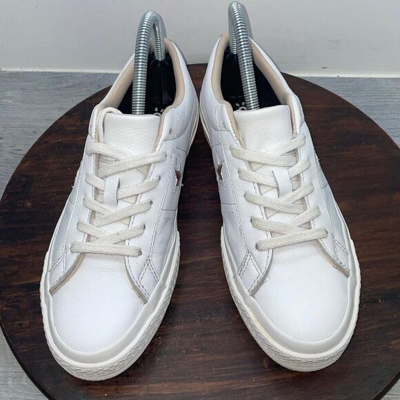 Converse White Leather Sneakers - Picture 6 of 10